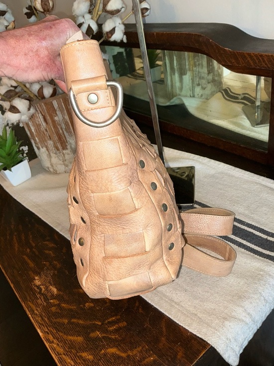 Bed Stu Orchid Leather Satchel Handbag Crossbody Bag Taupe Driftwood MSRP $280 - Picture 6 of 13